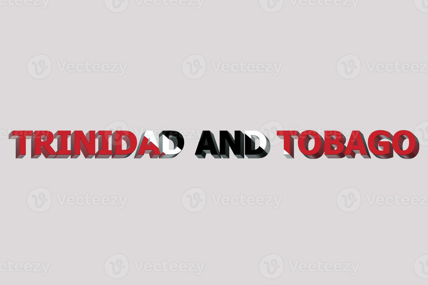 3d flagga av trinidad och tobago på en text bakgrund. foto