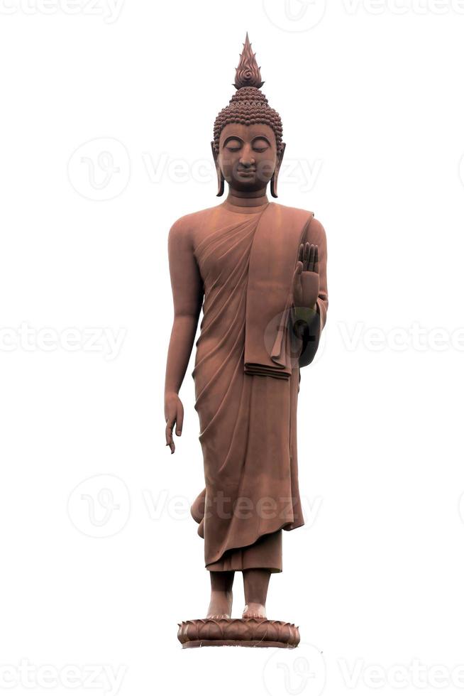 isolerad urklippsbana buddha staty som används som amuletter av buddhism religion. den antika buddha foto