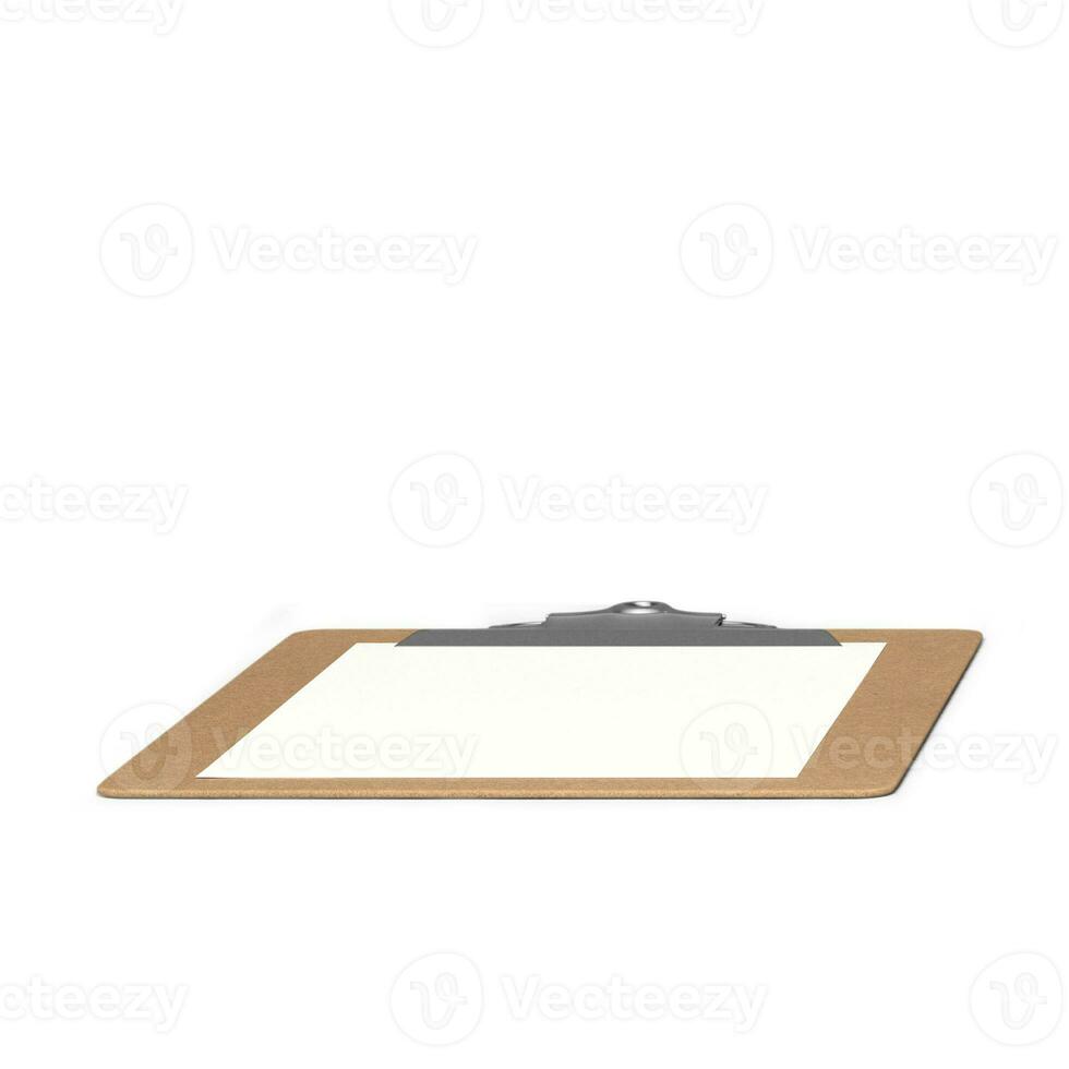 en läsplatta med en vit ark av a4 formatera på vit bakgrund. foto