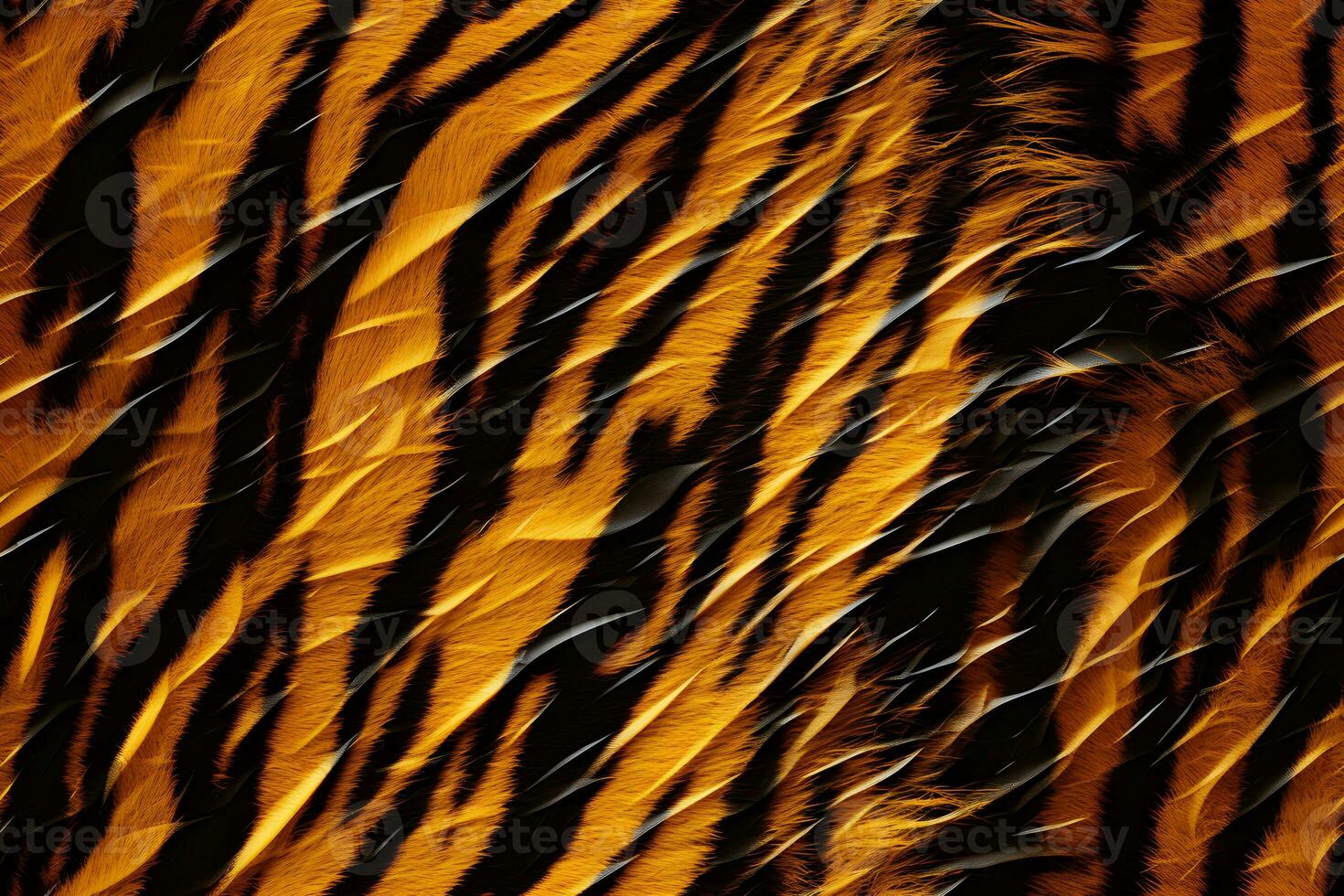 tiger hud sömlös mönster textur, ai genererad foto
