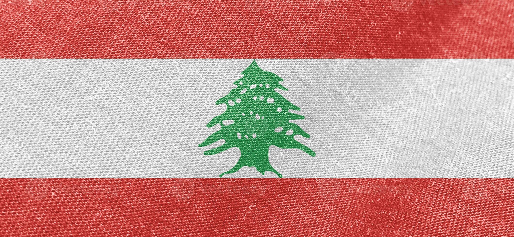libanon flagga tyg bomull material bred flagga tapet av lubnan foto