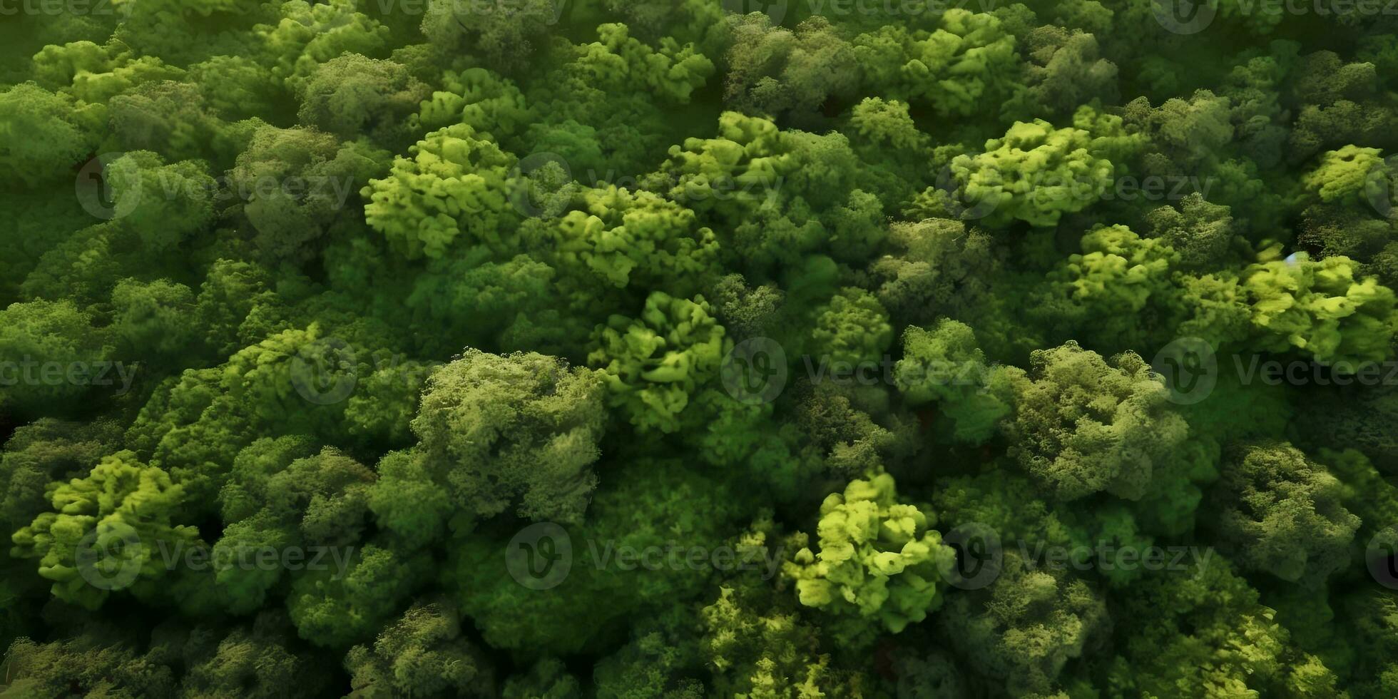 grön tall skog suddig bakgrund, ai genererad foto