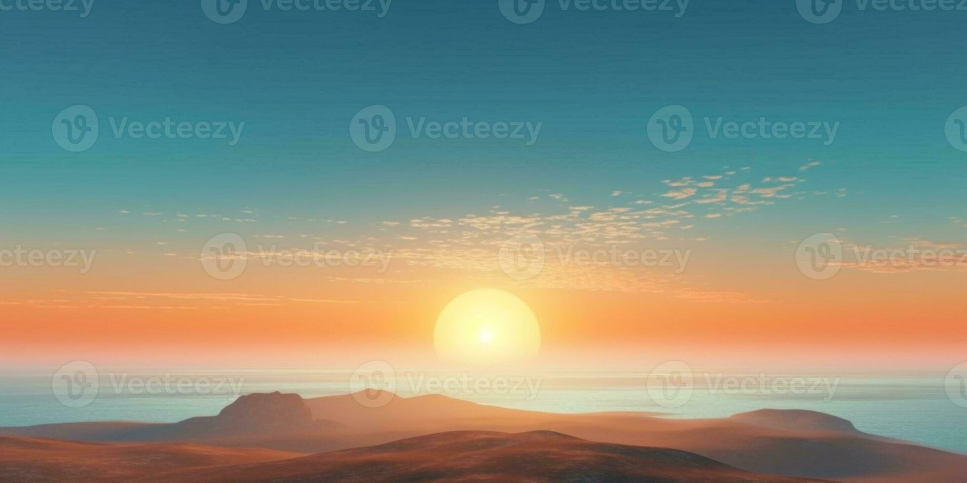 skön soluppgång himmel kopia Plats suddig bakgrund, ai genererad foto