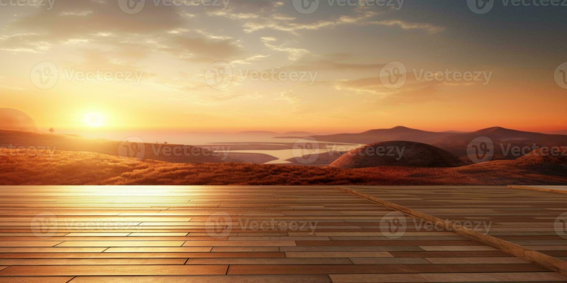 solnedgång på kulle himmel kopia Plats suddig bakgrund, ai genererad foto