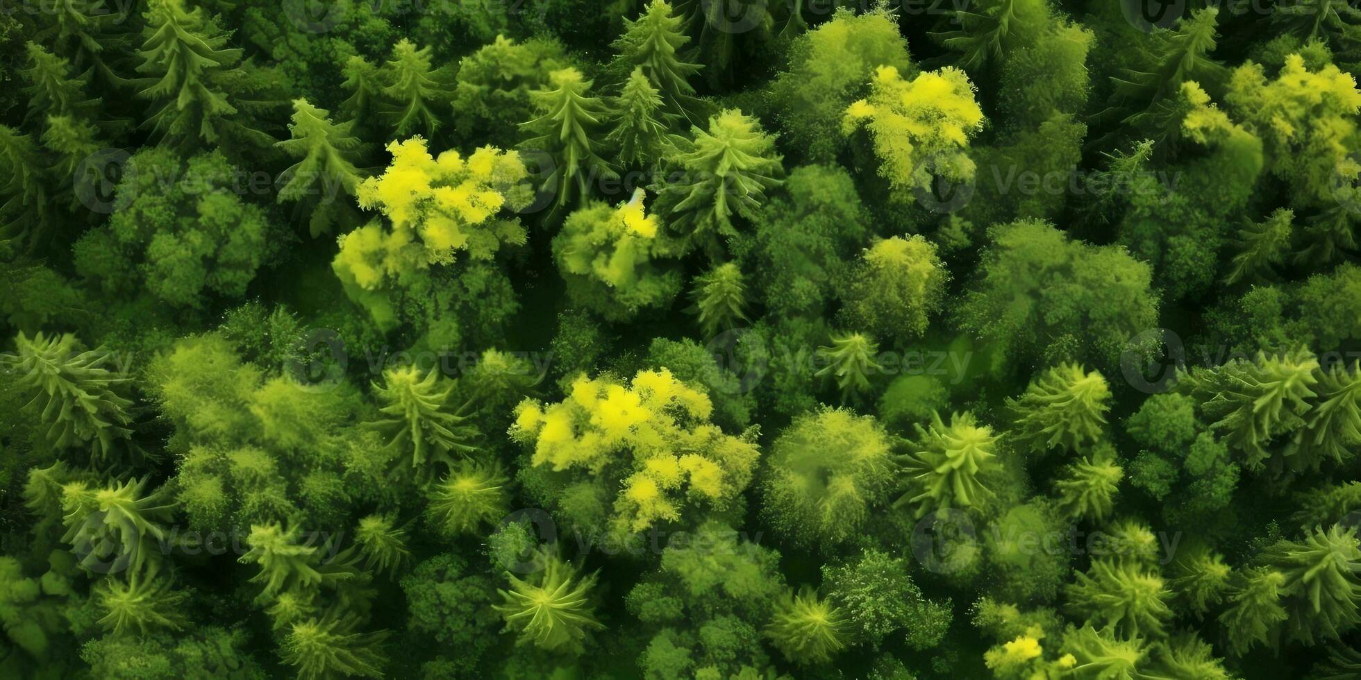 grön tall skog suddig bakgrund, ai genererad foto