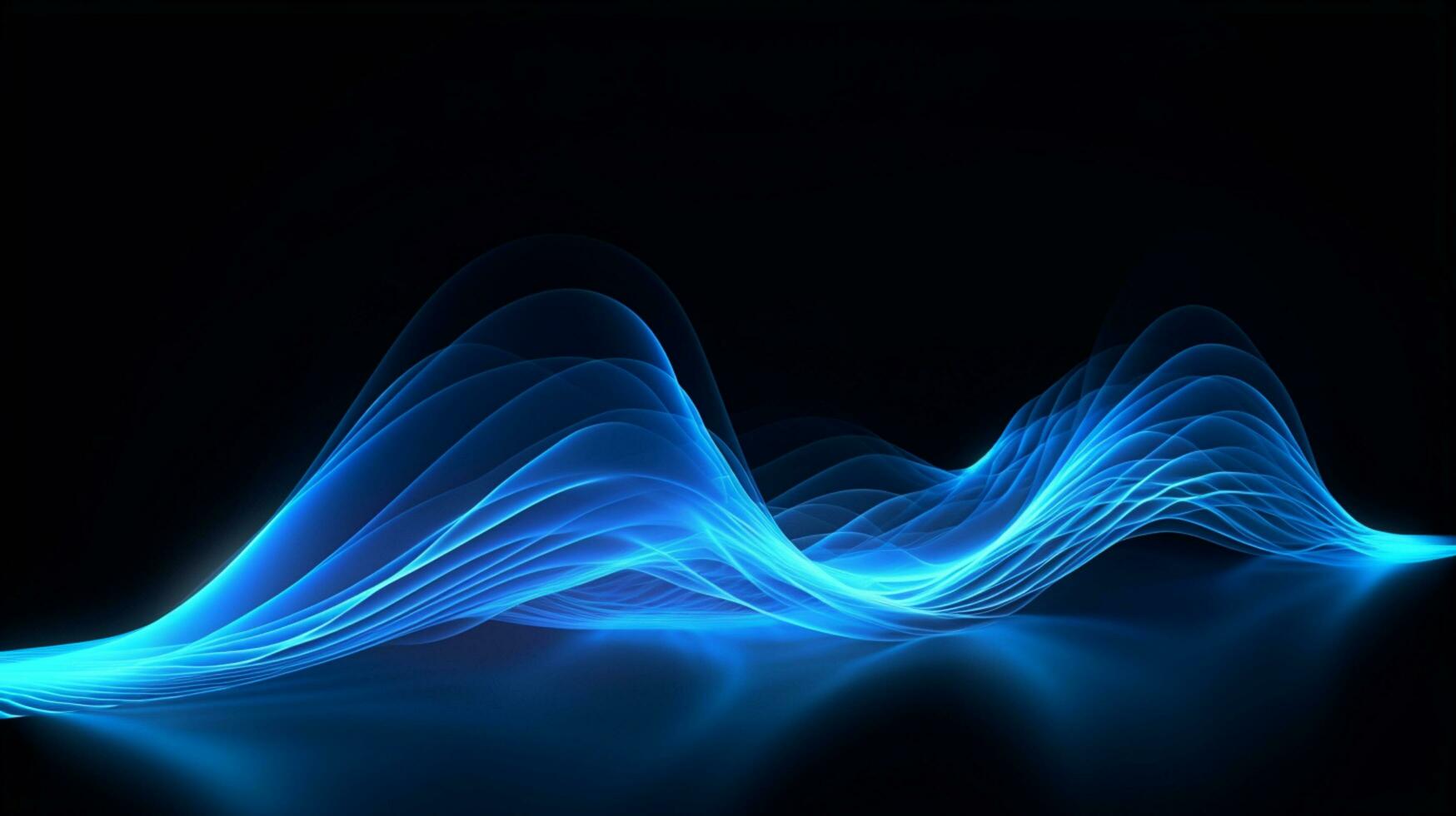 neon blå syntes abstrakt techno vågor i cyberpunk spektrum foto