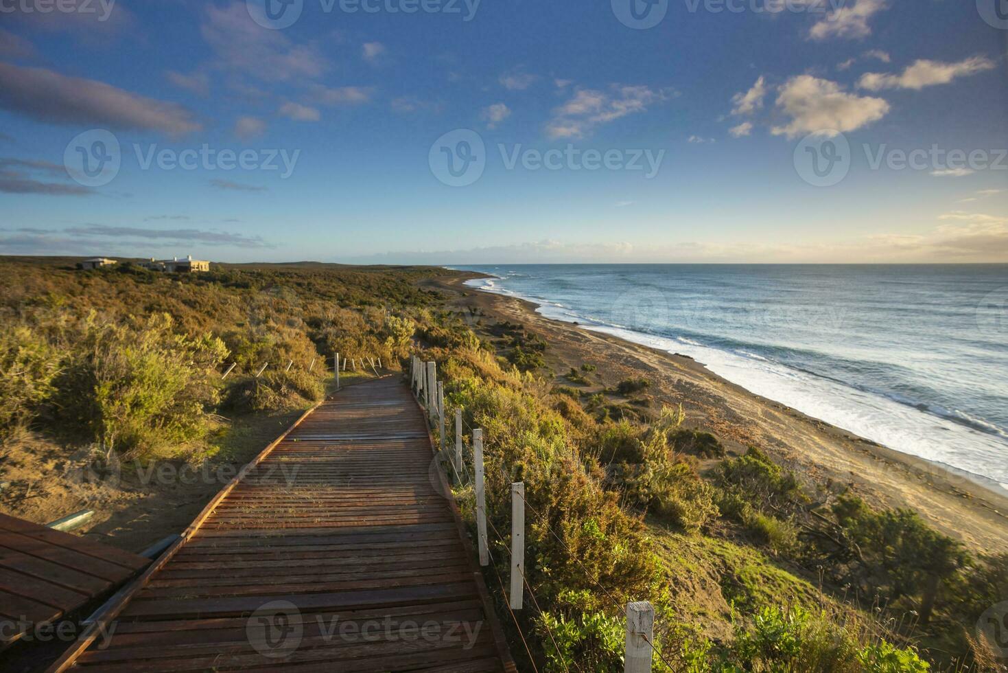 caleta valdes natur boka landskap, i halvö valdes, unesco värld arv webbplats, patagonien argentina foto