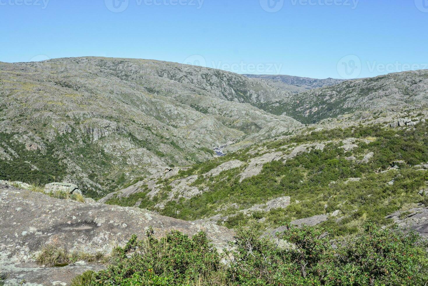 quebrada del condorito nationell parkera landskap, cordoba provins, argentina foto