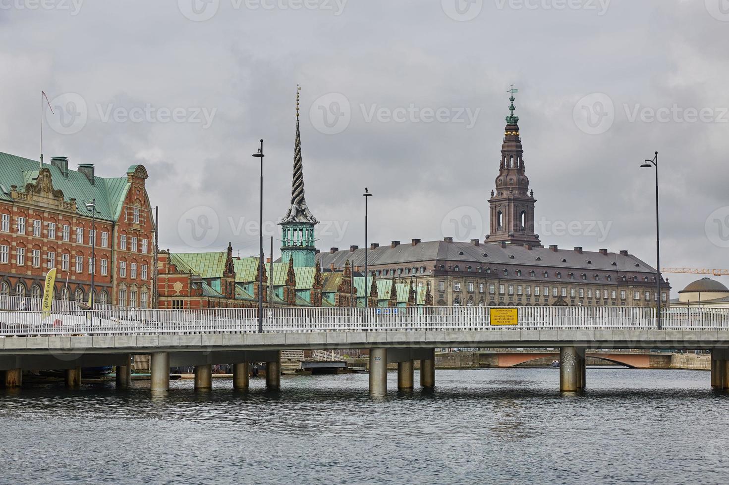 utsikt över Köpenhamns vattenfront, danmark foto