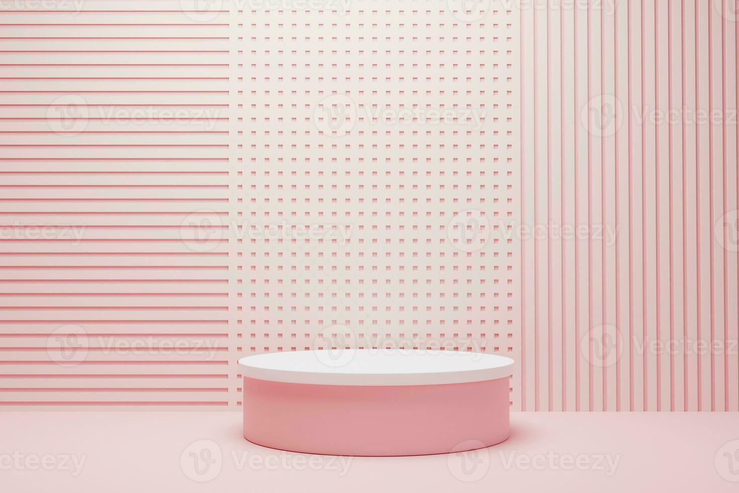 pallplatser rosa och vit pastell. geometrisk scen bakgrund. för handel visa söt, bebis Tillbehör, mode, kosmetika, eller skönhet Produkter. foto