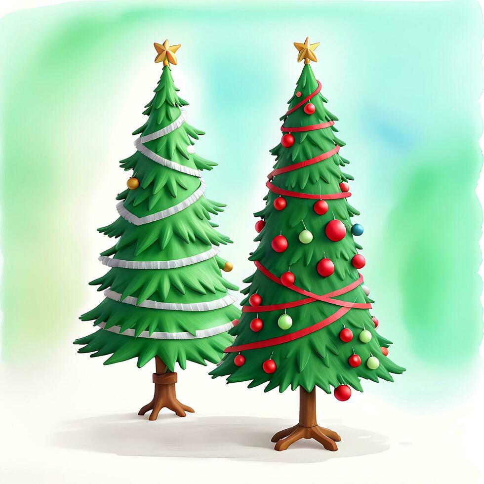 årgång jul träd med gåvor begrepp foto