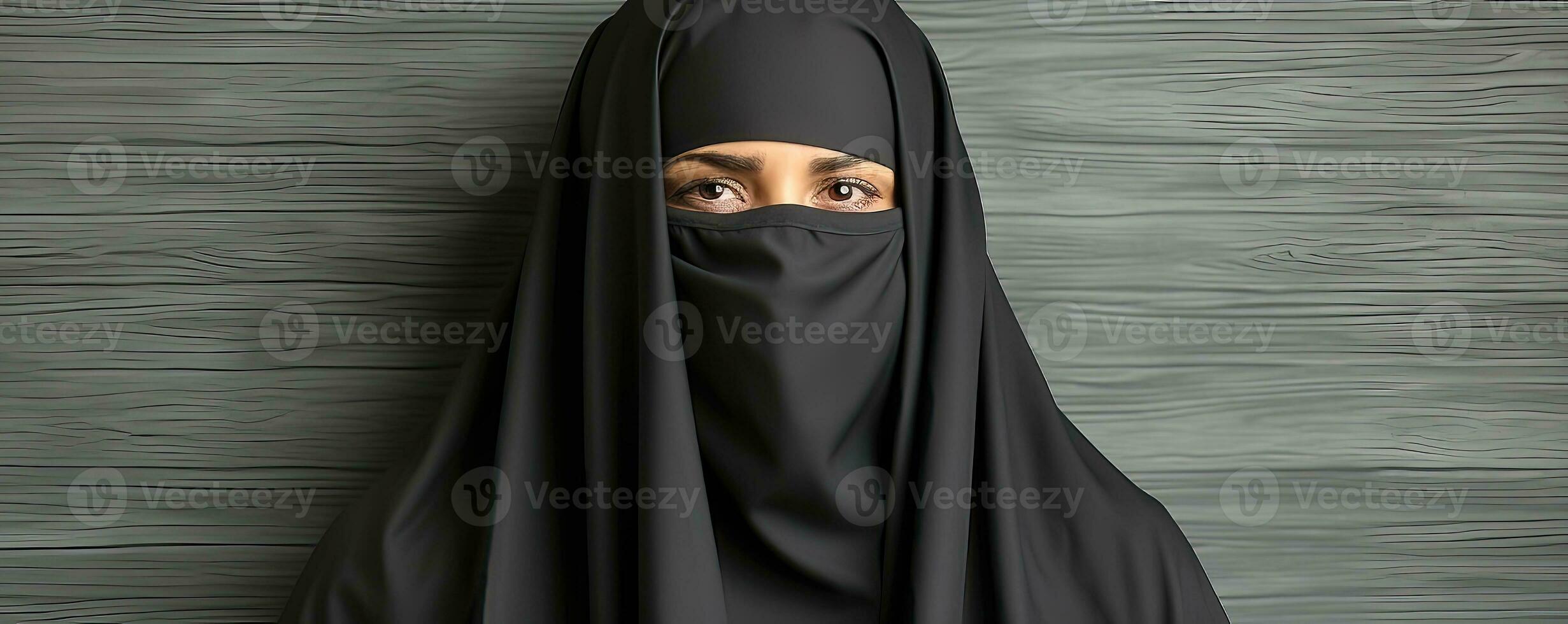 muslim kvinna i niqaab foto