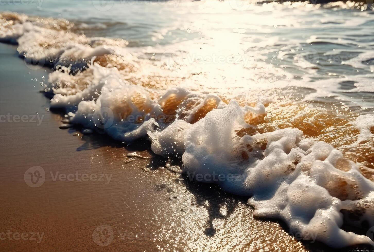 vågor på stranden foto