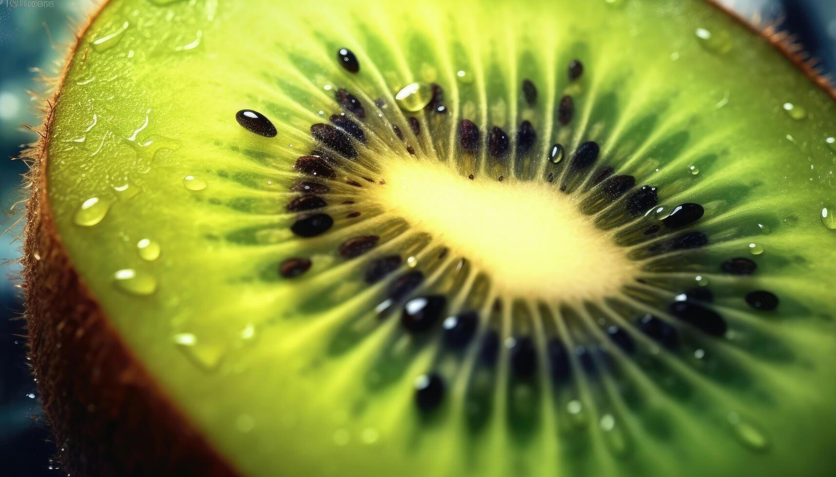 nyckfull och kreativ kiwi vattenfärg konstverk, generativ ai foto