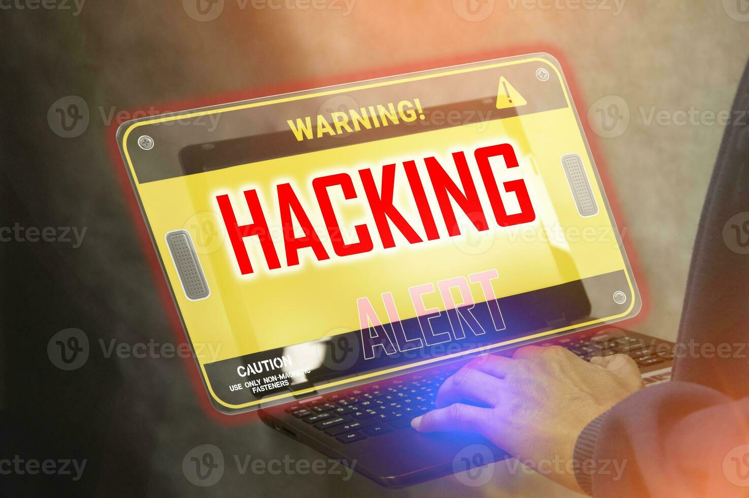 begrepp av Ransomware attackera hackat företag dator säkerhet brott foto