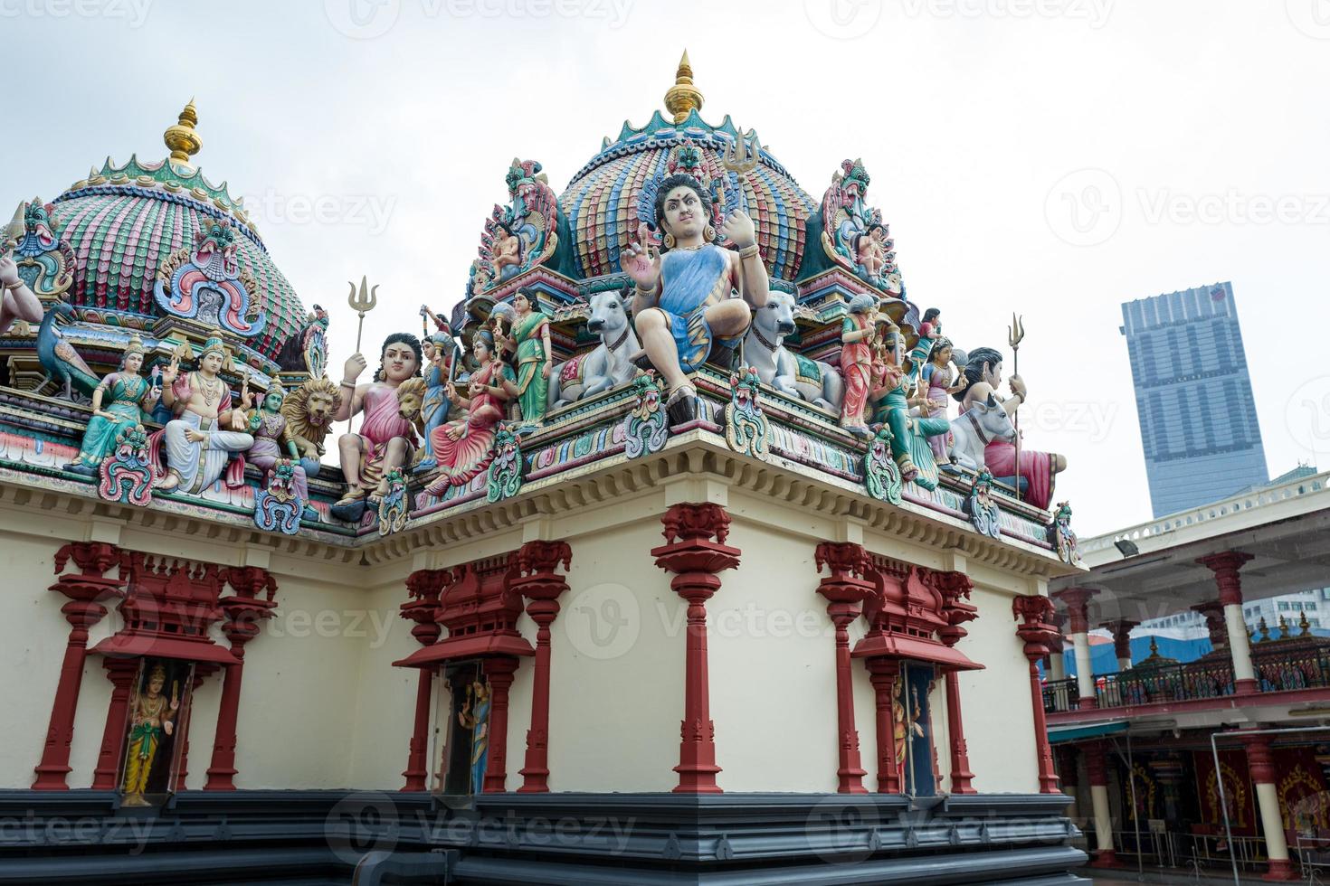 sri mariamman-templet i singapore foto