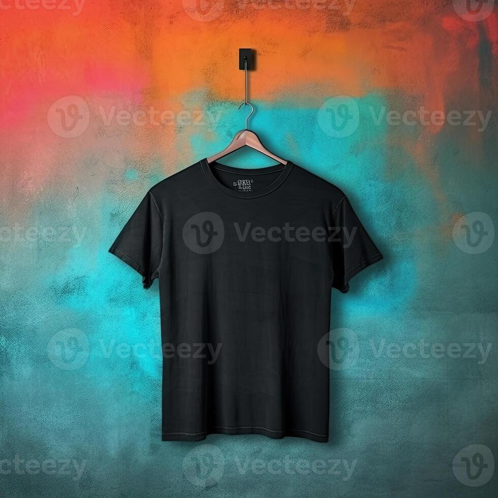 illustration av en enkel t-shirt mockup, ai genererad foto