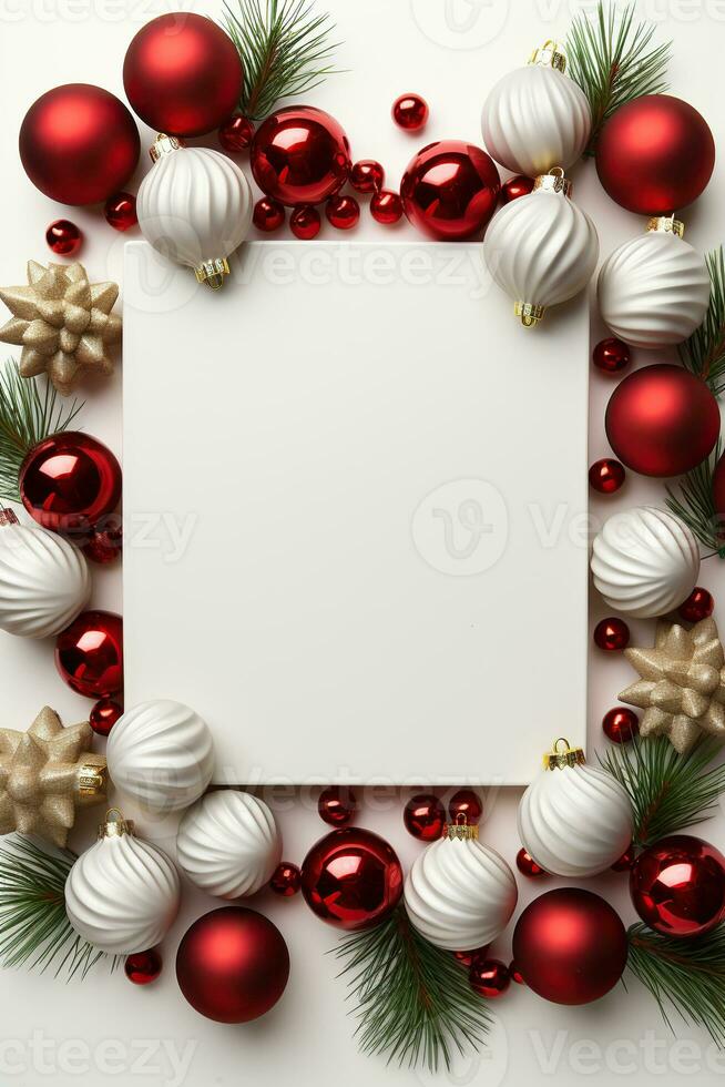 illustration av jul bakgrund, ai genererad foto