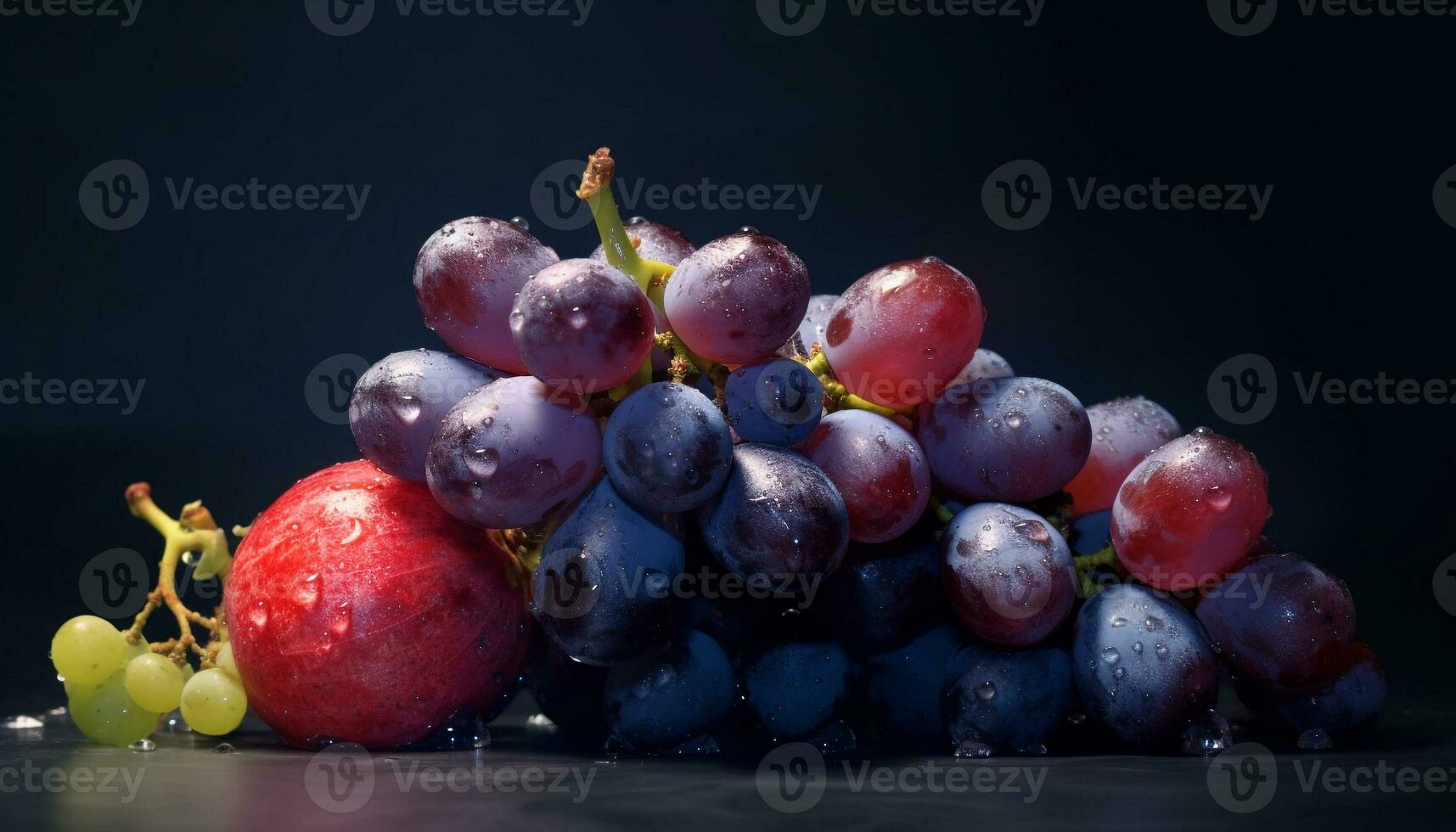 färsk druva , mogen och saftig, natur ljuv och friska mellanmål genererad förbi ai foto