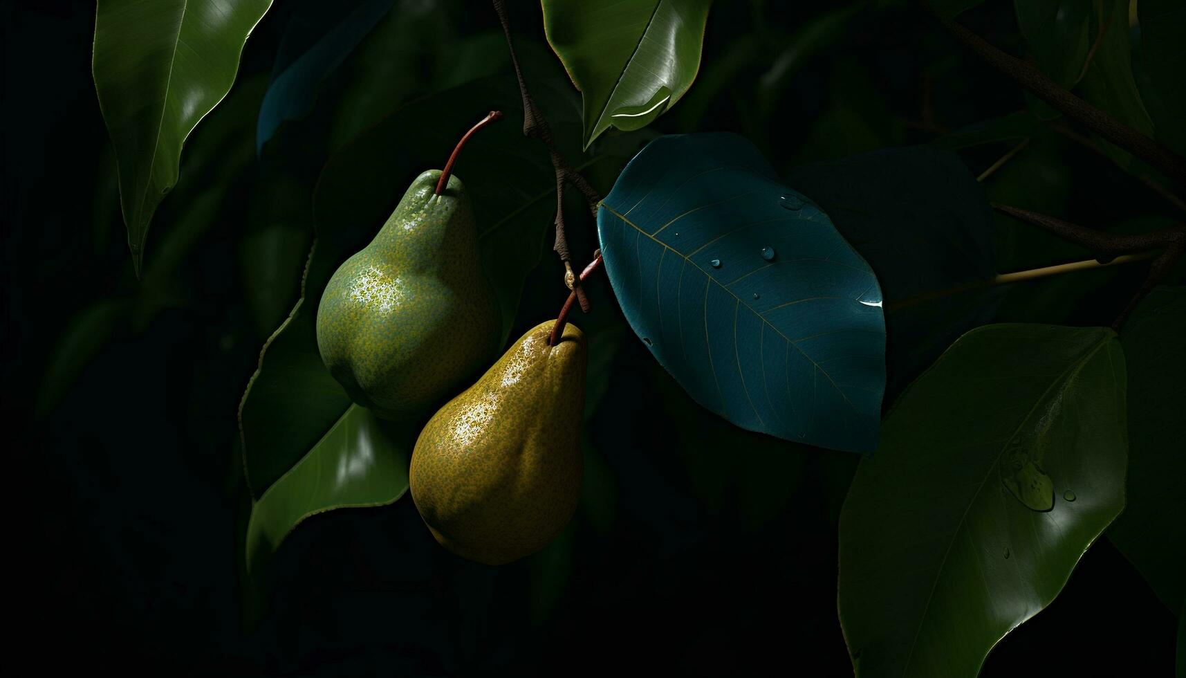 friskhet och skönhet i natur en blad speglar de ljus färger genererad förbi ai foto