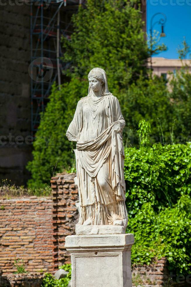 gammal ruiner av de hus av de vestal oskulder på de roman forum i rom foto