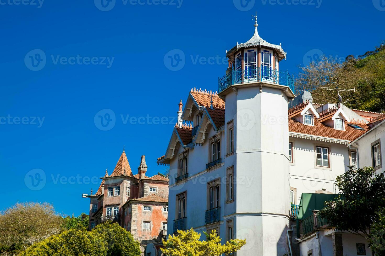 skön arkitektur i sintra stad i portugal foto