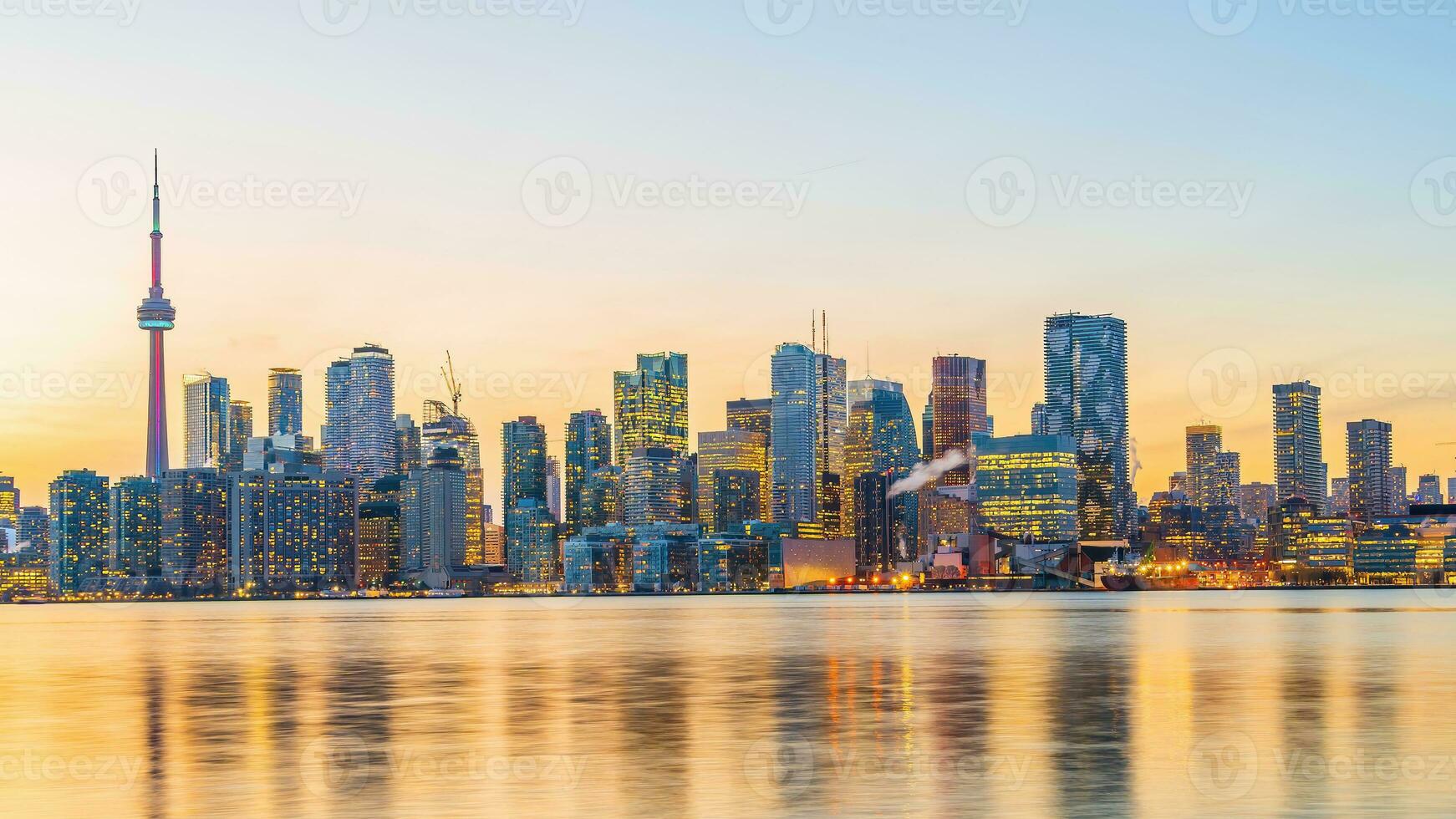 stadens centrum toronto stad horisont, stadsbild av kanada foto