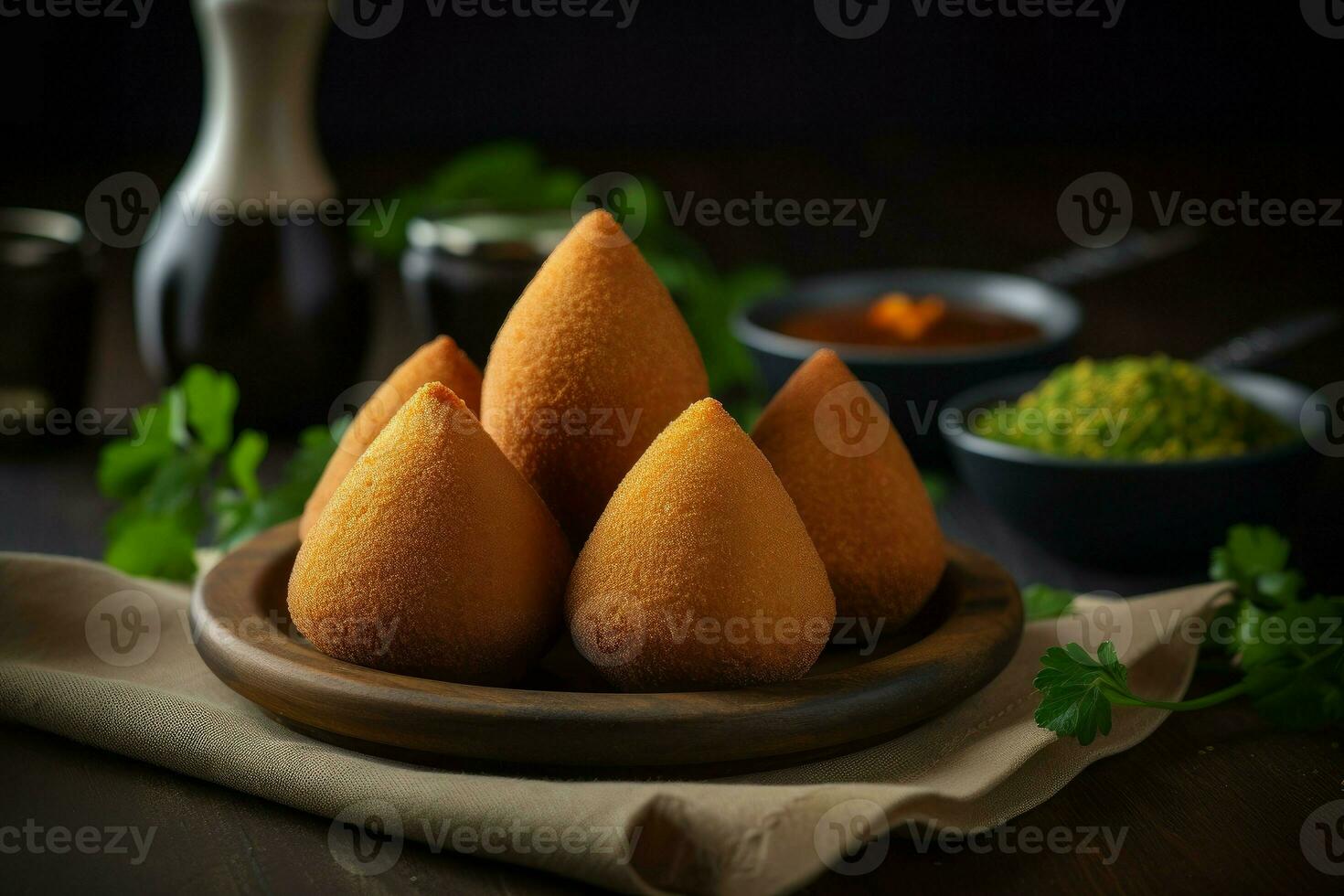 coxinha mellanmål restaurang. generera ai foto