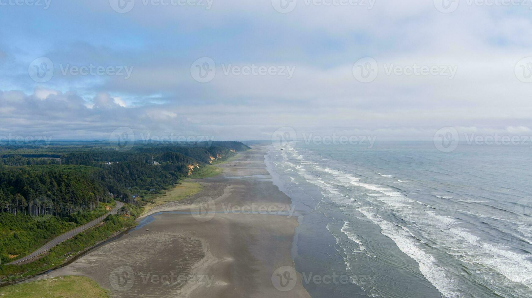 antenn se av de strand på sjöbäck, Washington foto