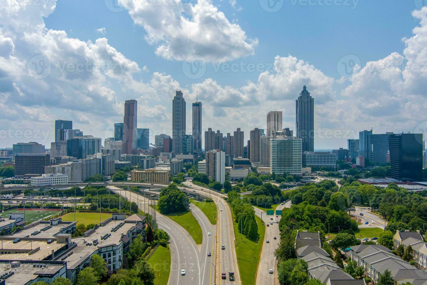 de stadens centrum atlanta, georgien horisont foto