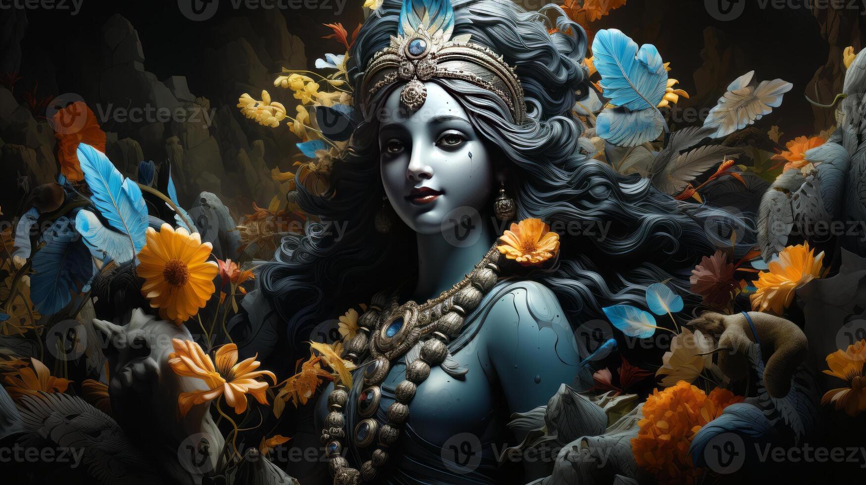 Janmashtami 6:e september till 7:e september generativ ai foto