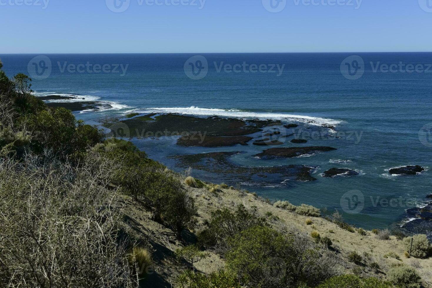 kust havsbild, santa cruz provinsen, Patagonien, argentina foto