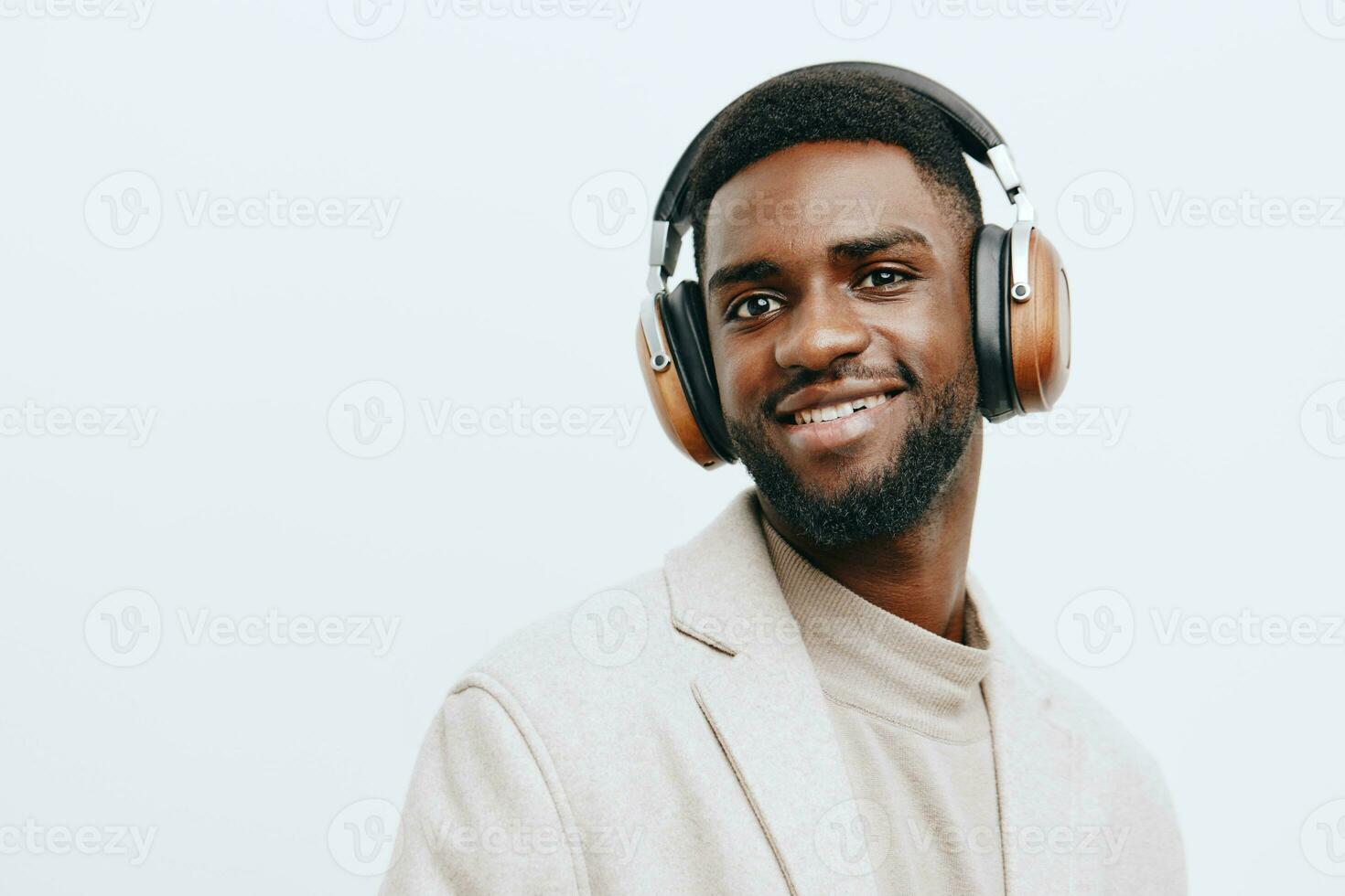 kille man amerikan ett mode svart hörlurar dj bakgrund musik afrikansk porträtt ansikte foto