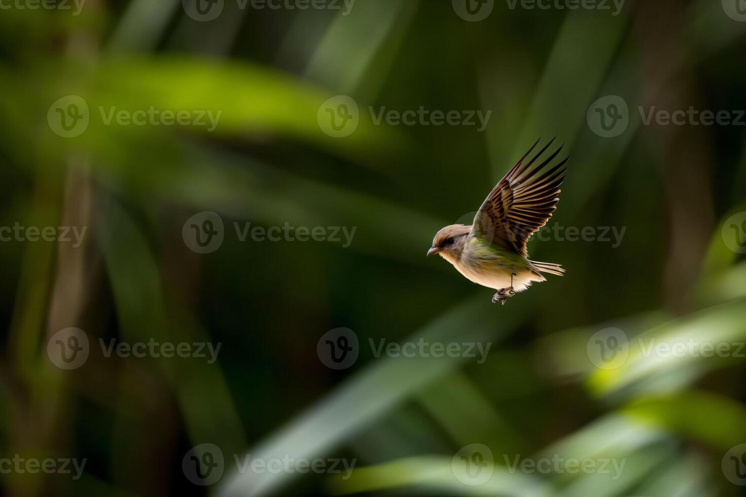 en fågel den där är flygande i de luft. ai genererad foto