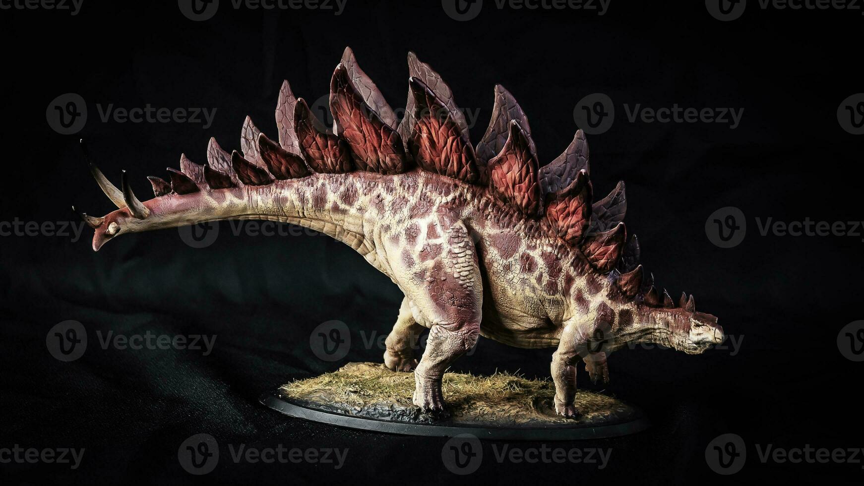 dinosaurie stegosaurus i de mörk foto