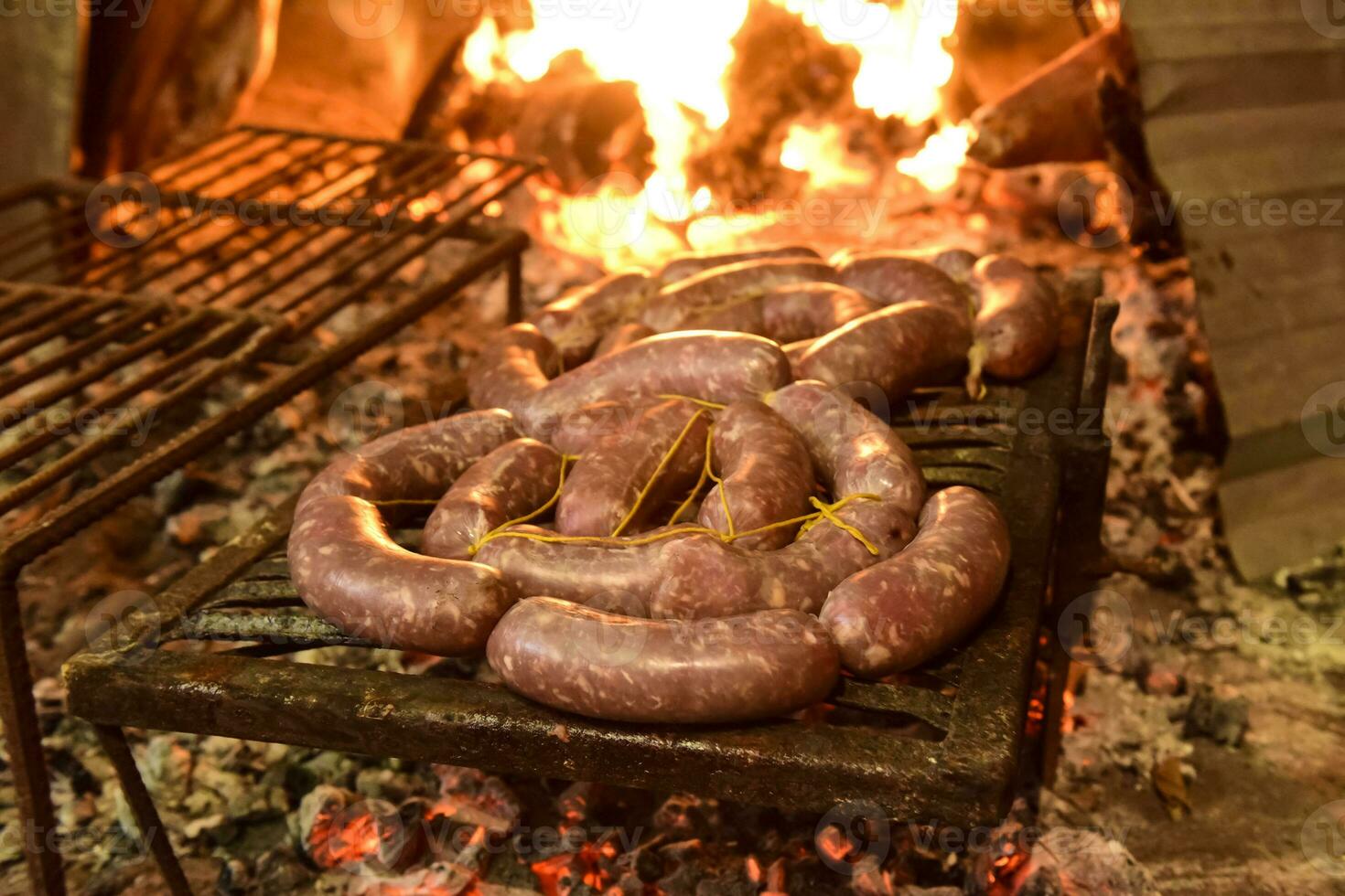 grillad gris chorizo, la pampa, argentina foto