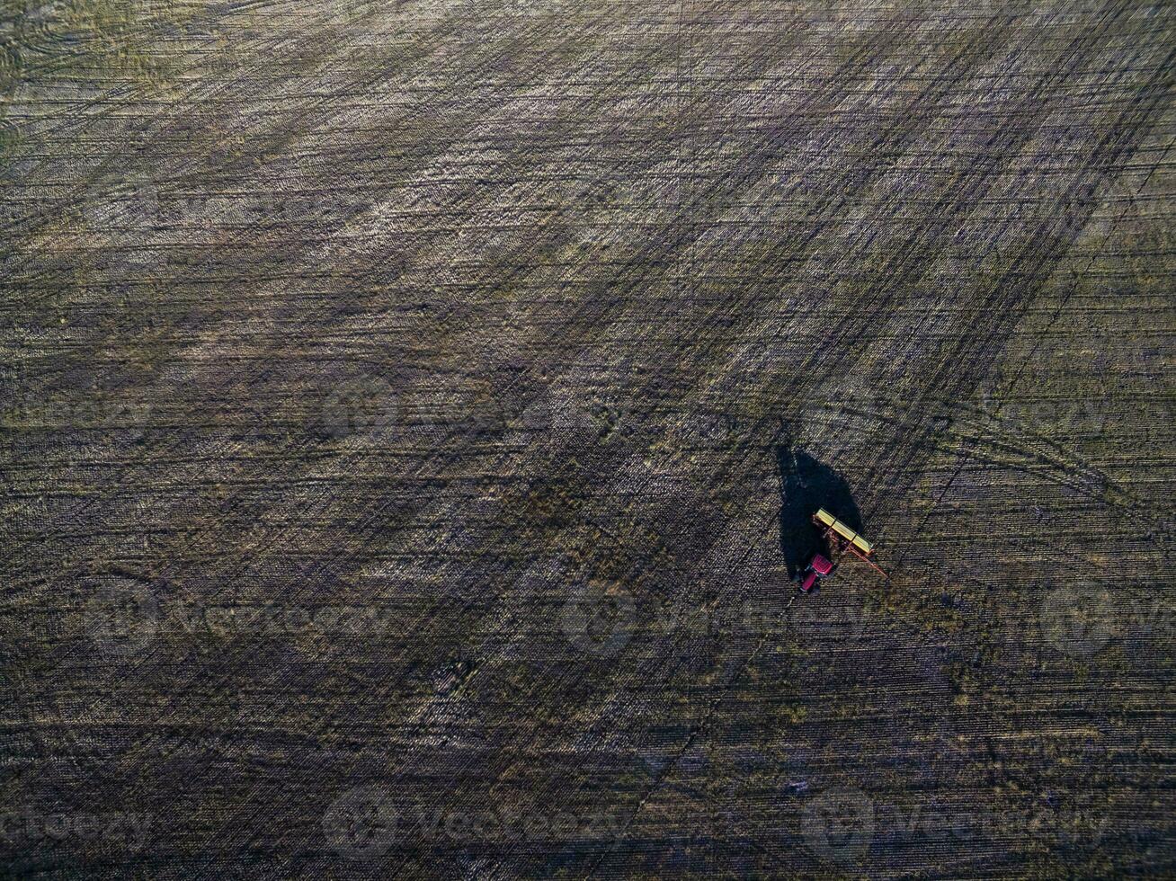 traktor y MAQUINARIA agricola , sembrando, la pampa, argentina foto