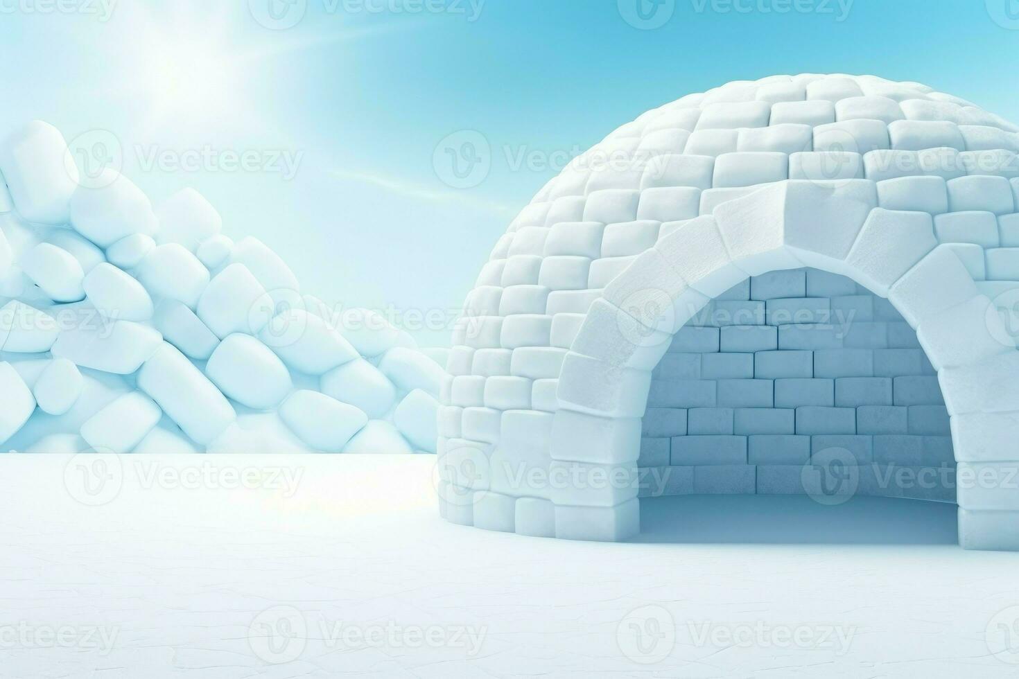 igloo bakgrund. generera ai foto