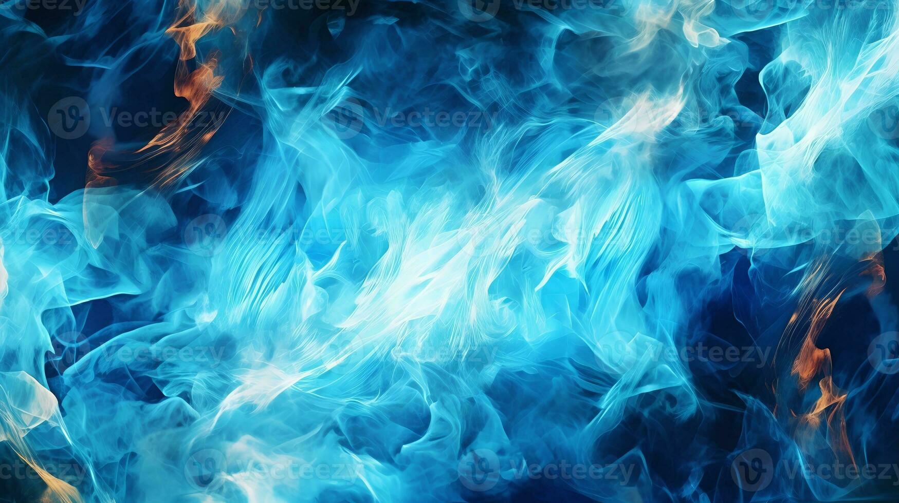 blå brand bakgrund ai genererad foto