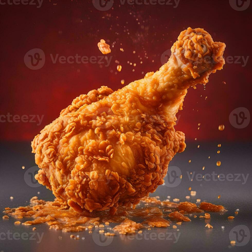 friterad kyckling ai genererad foto