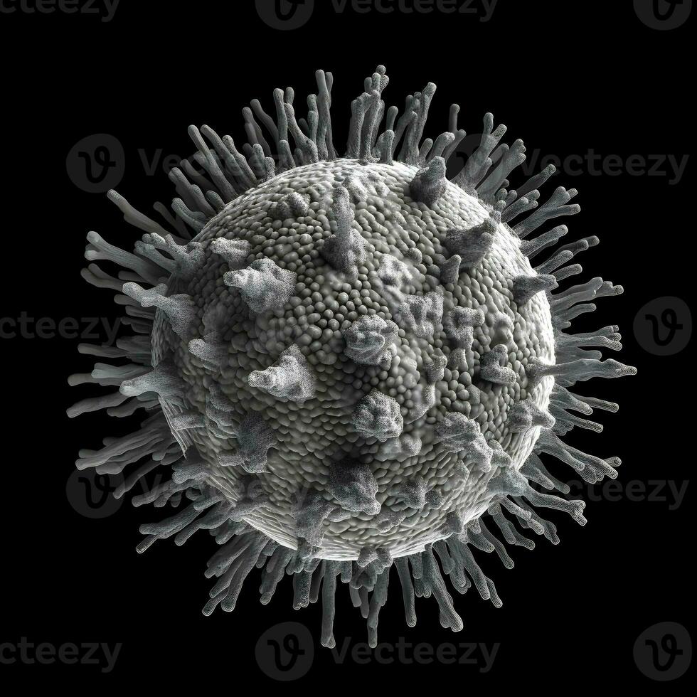 covid19 virus . elektron mikroskopisk se . skapas förbi generativ ai . foto