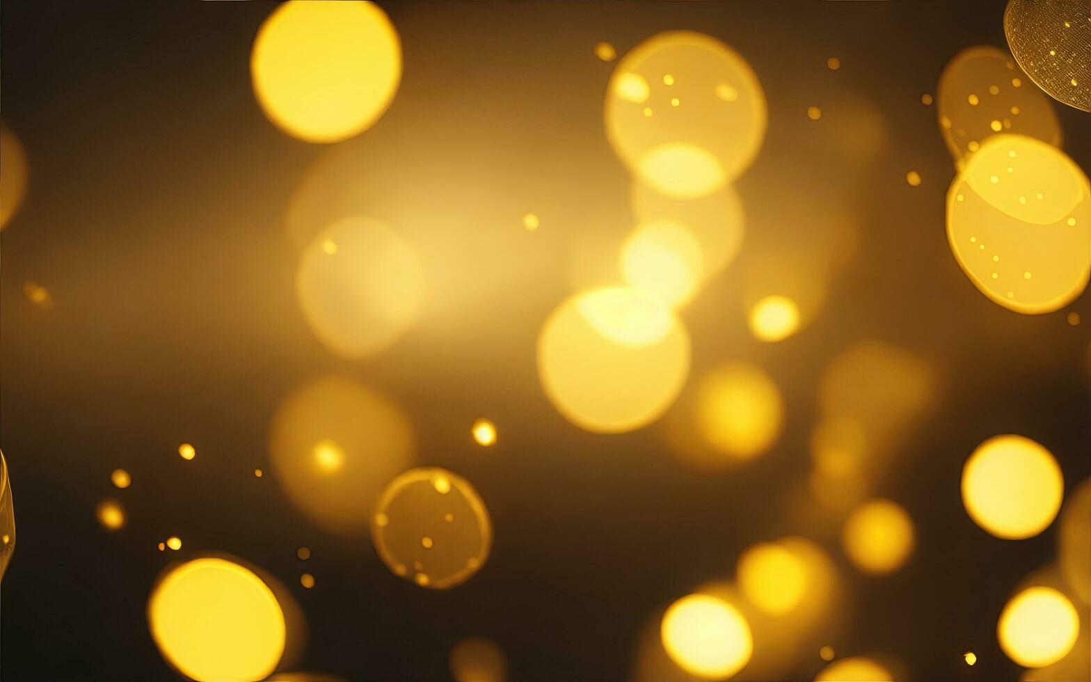 abstrakt bakgrund med guld bokeh effekt. ai generativ foto