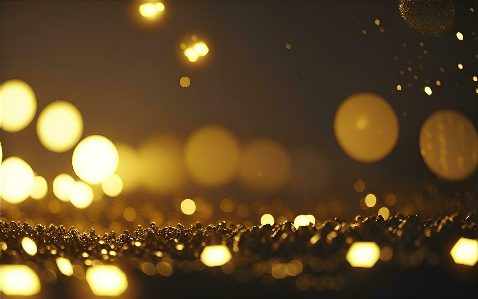 abstrakt bakgrund med guld bokeh effekt. ai generativ foto