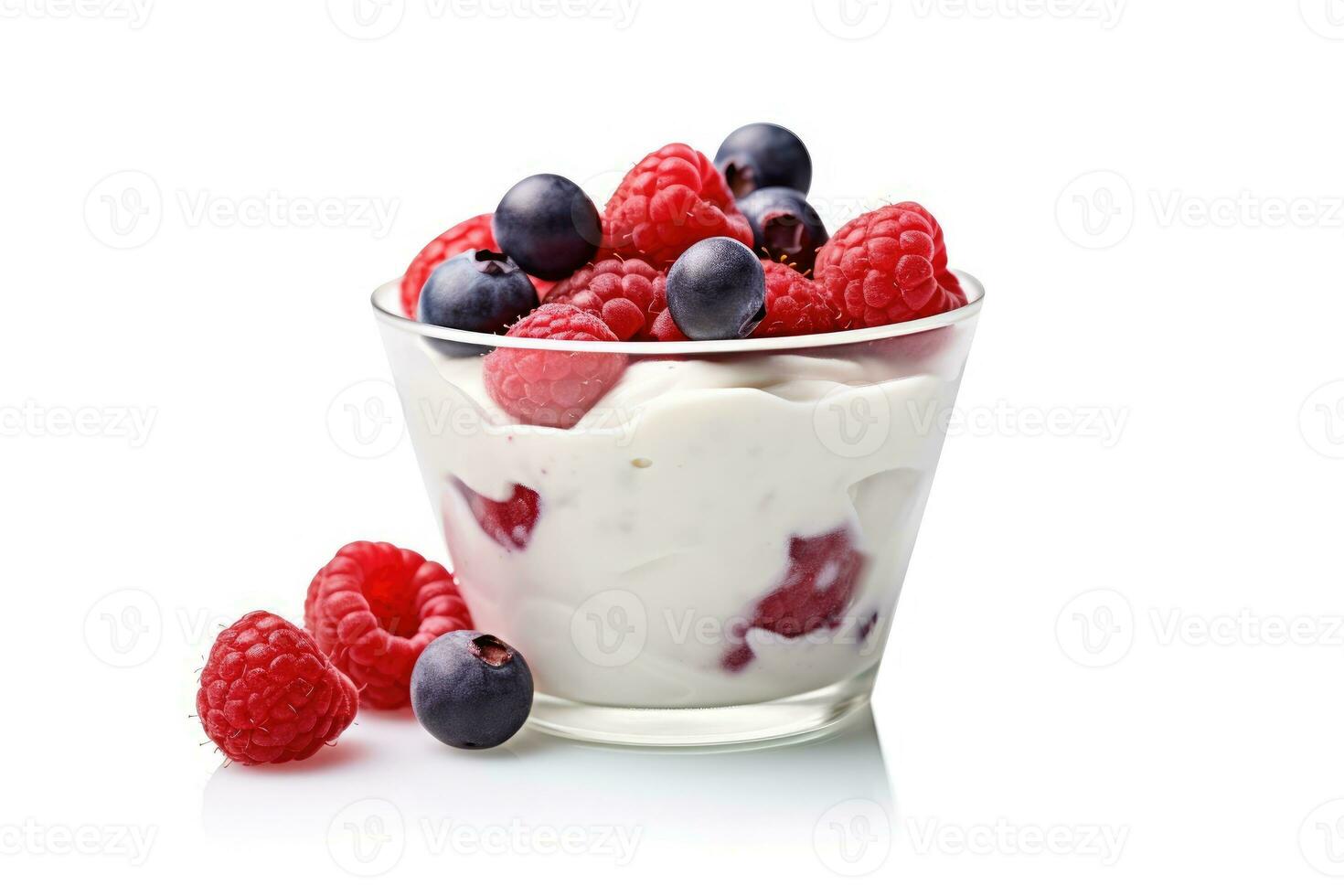 blanda bär yoghurt mat fotografi ai genererad foto