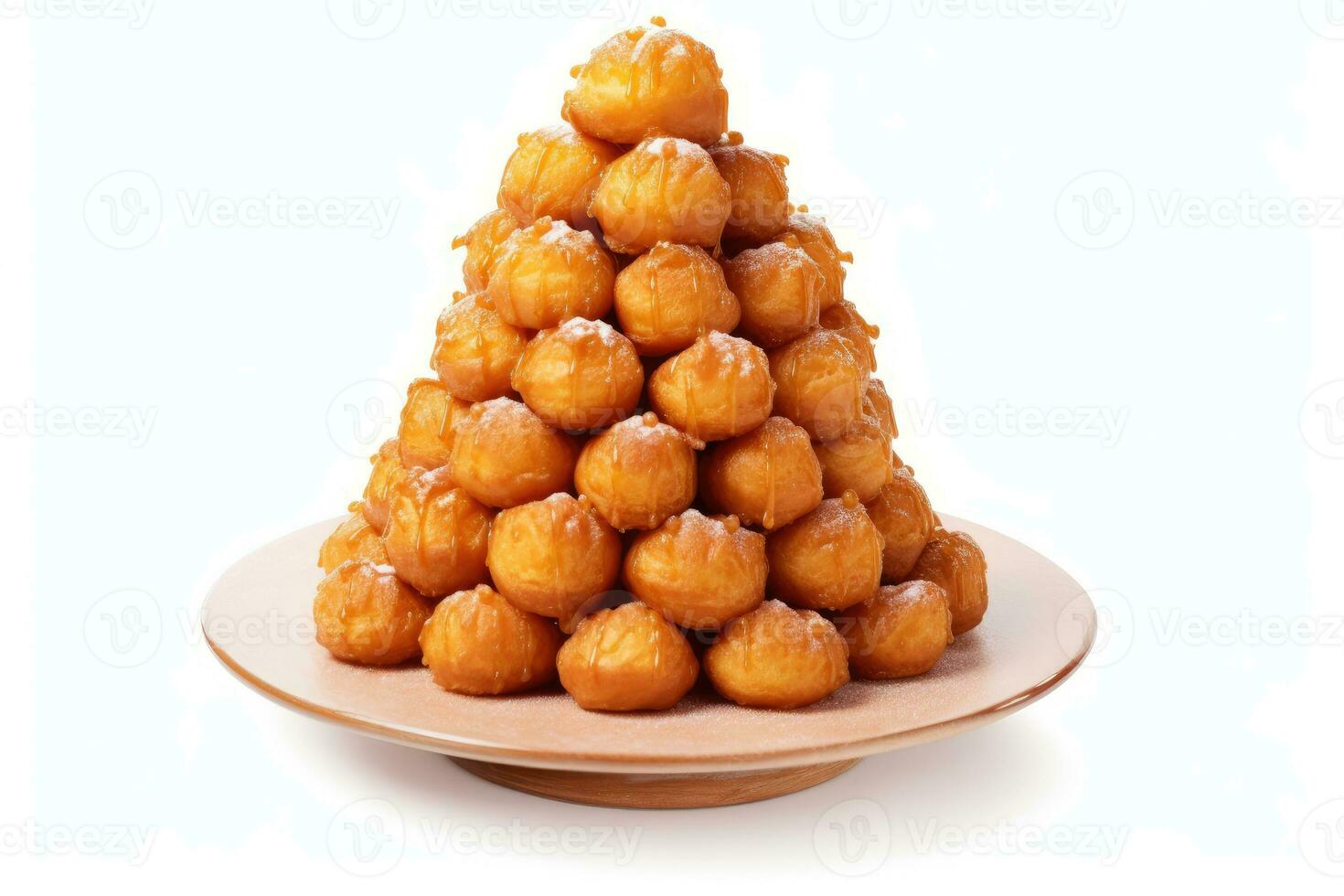 croquembouche vit isolerat bakgrund mat fotografi ai genererad foto