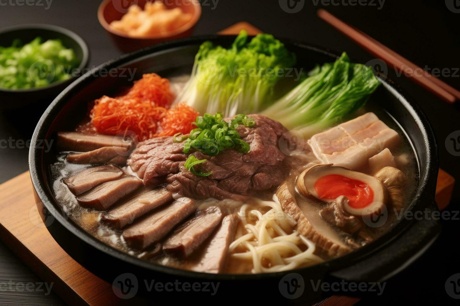 sukiyaki japansk mat fotografi ai genererad foto