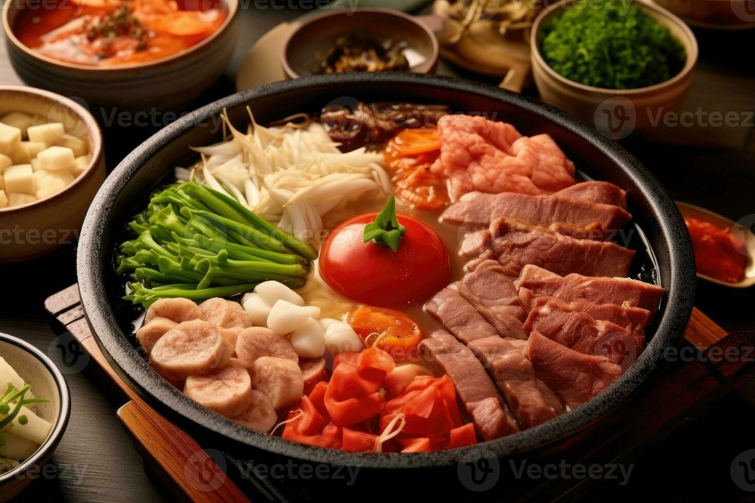 sukiyaki japansk mat fotografi ai genererad foto