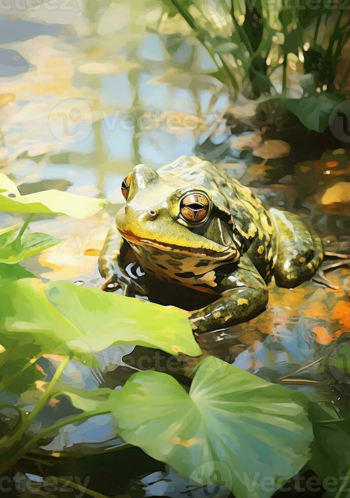 groda på naturlig bakgrund foto