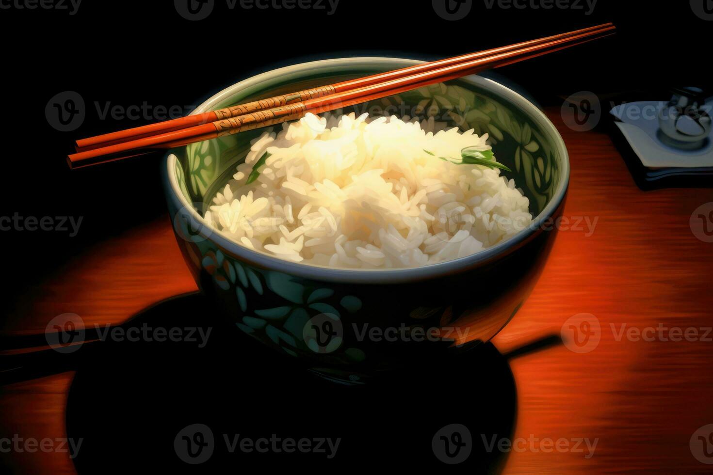ris i en skål foto