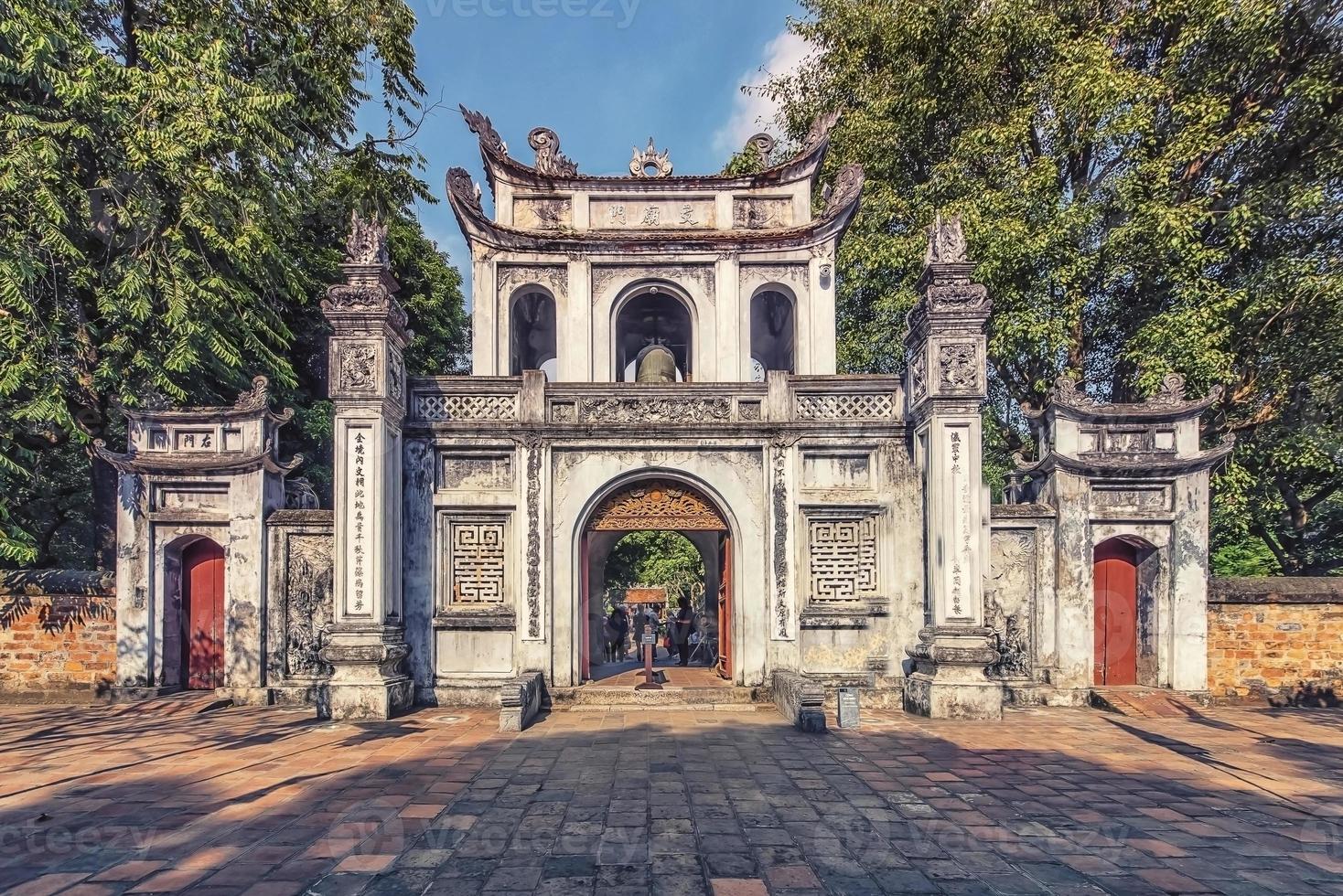 litteraturens tempel i hanoi, Vietnam foto
